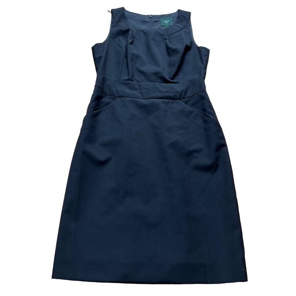 J.Crew Size 4 Black Suiting Lightweight Wool Tailored Sleeveless Sheath Career - Picture 2 of 16
